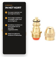 Sistema di irrigazione - Bocchetta regolabile - Testa di spruzzo - Materiale in rame - G1/2 FNPT DN15 - Materiale resistente
