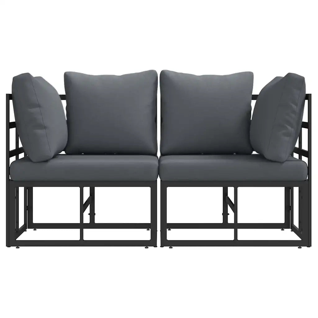 Mobili da Esterno 2 Pezzo Nero e antracite 71,5 x 71,5 x 71 cm CFW9270378