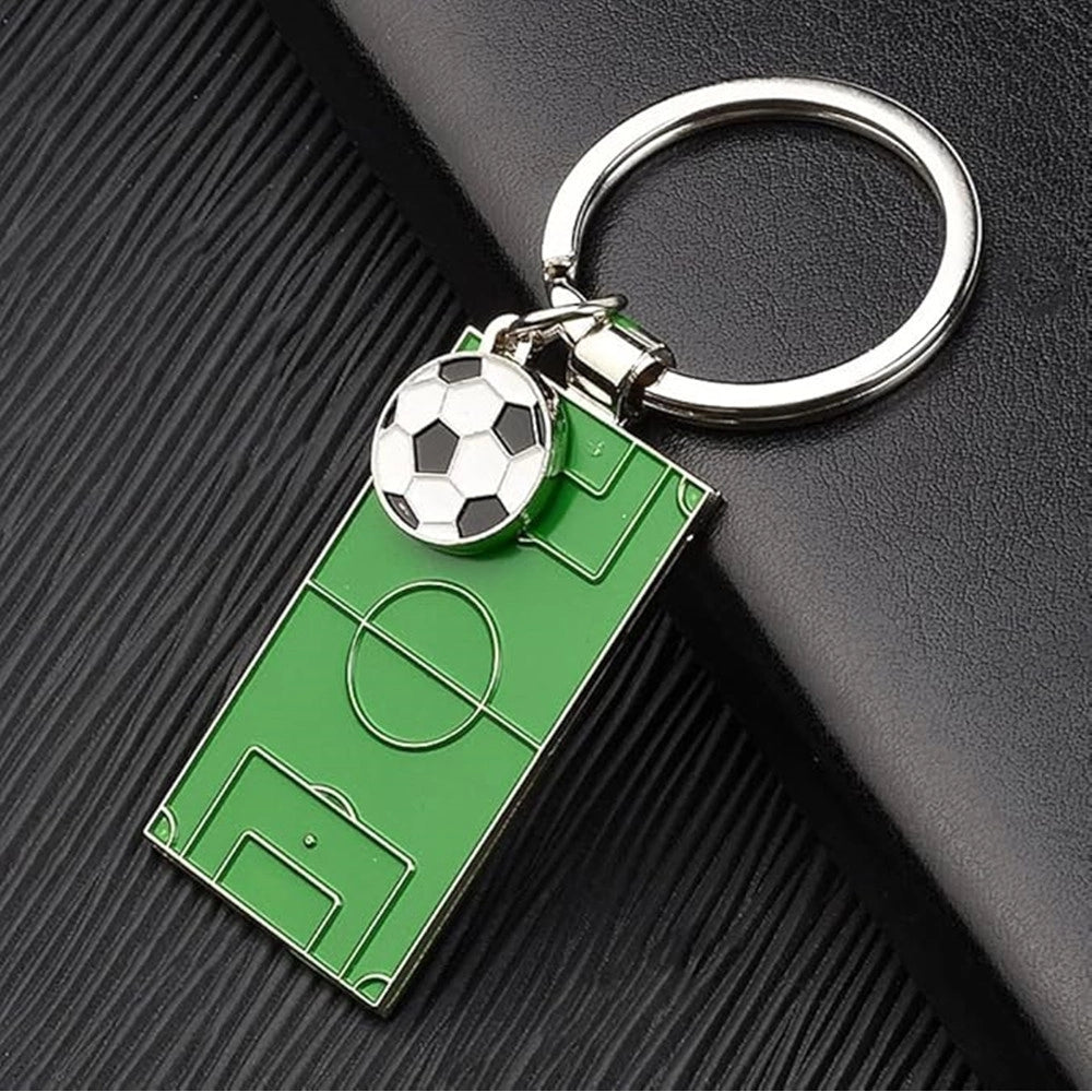 Trade Shop - Set 12pz Portachiavi Con Campo Pallone Da Calcio Calciatore Bundesliga Regalo Bomboniere -