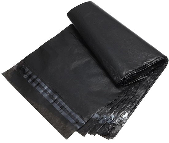 200 Sacchi di Cartone - Borse di Confezionamento Nera 35 x 45 cm con Chiusura Adesiva