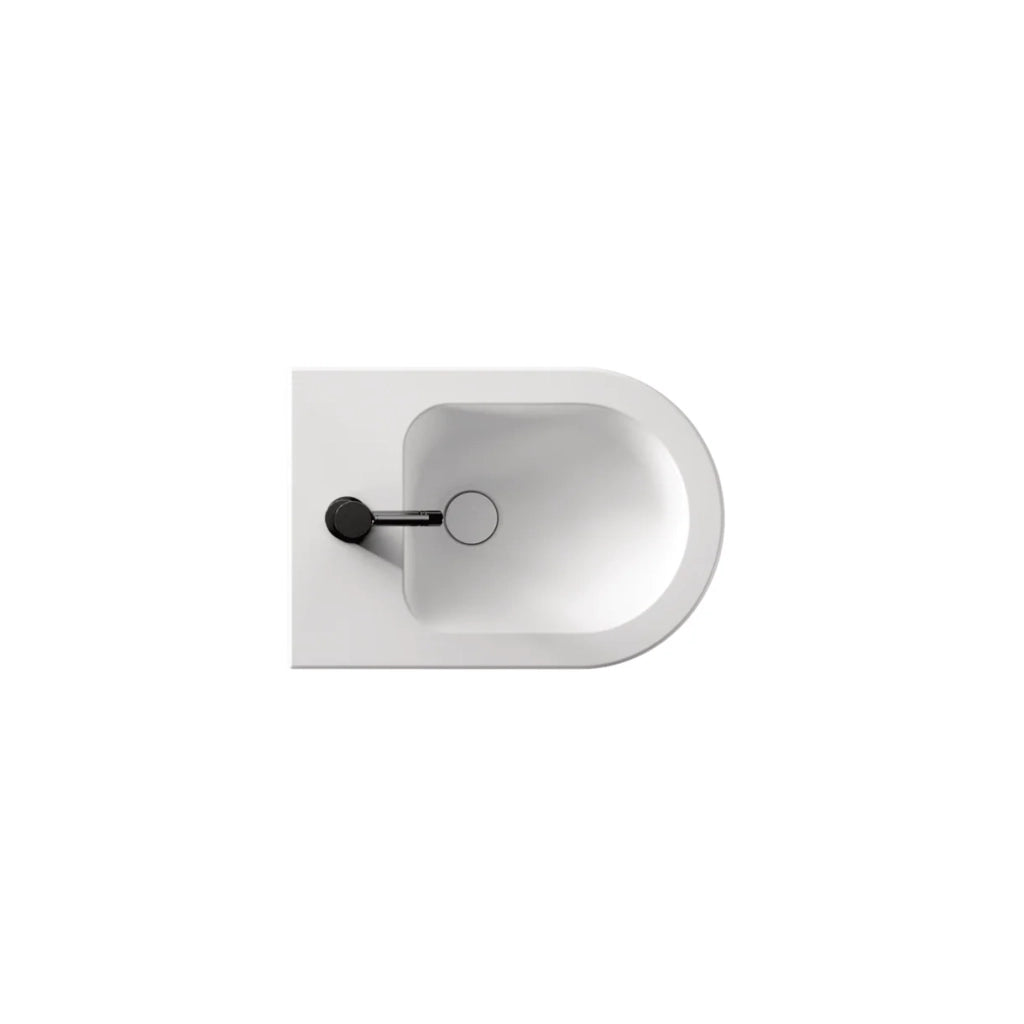 Coppia Di Sanitari Alice Ceramica Sospeso Senza Brida Bianco Lucido "Form"