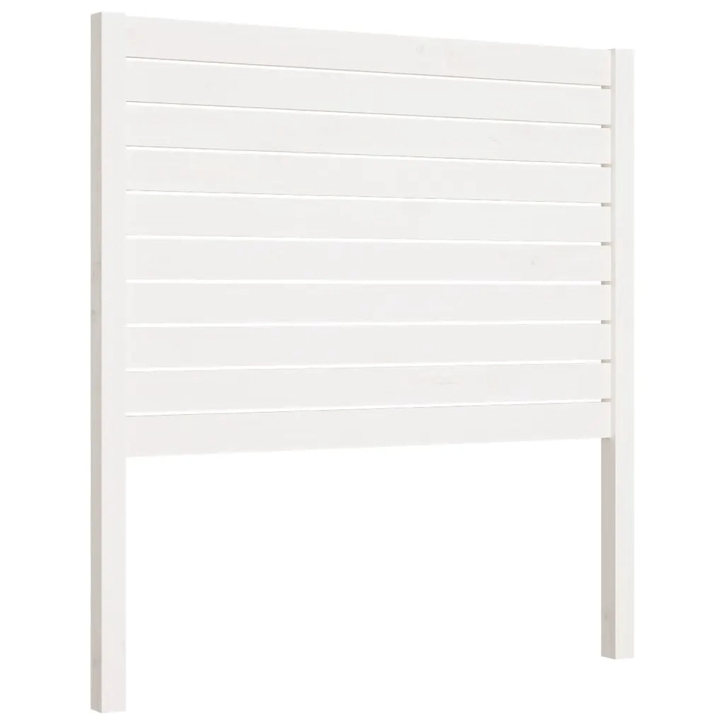 Testiera | Testata per Letto Bianca 96x4x100 cm in Legno Massello di Pino