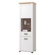 Mobile Espositore Piscinas, Vetrina 4 Ripiani, 60.5x41x194.5h cm Bianco