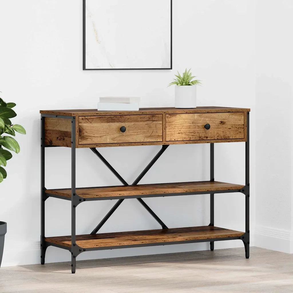 Tavolo consolle con cassetto Marrone 100 x 34,5 x 75 cm legno 871304