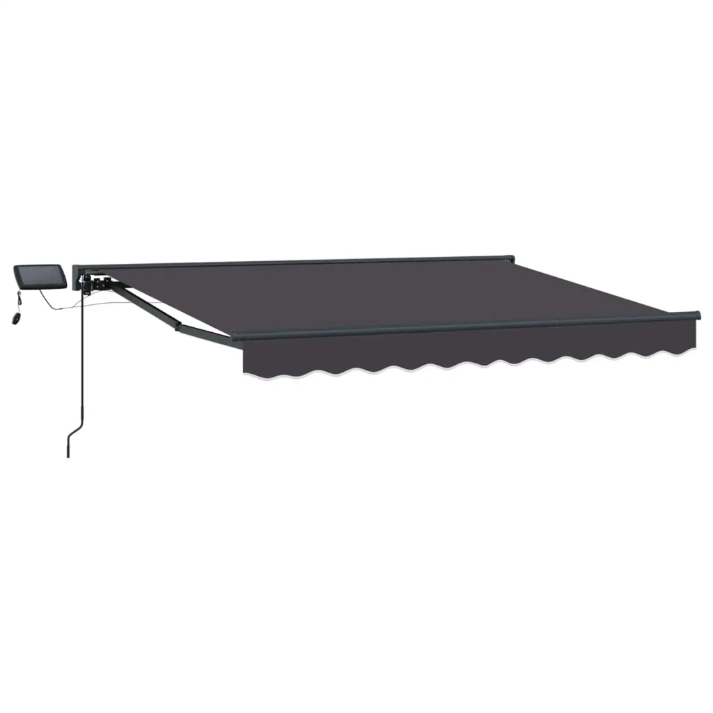 Cornice per Tenda Manuale con LED Antracite 2,5 x 2 m