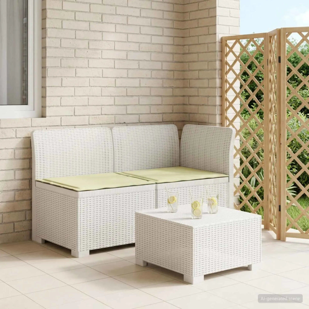 Divano da esterno-Divano da Giardino a 2 Posti con Cuscini Aspetto Rattan PP 432223