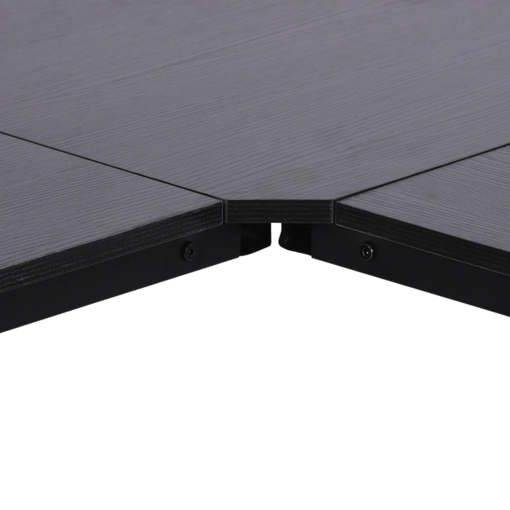 Scrivania Angolare L Forma ¨C Zephmum ¨C MDF Nero 150x150x76 cm