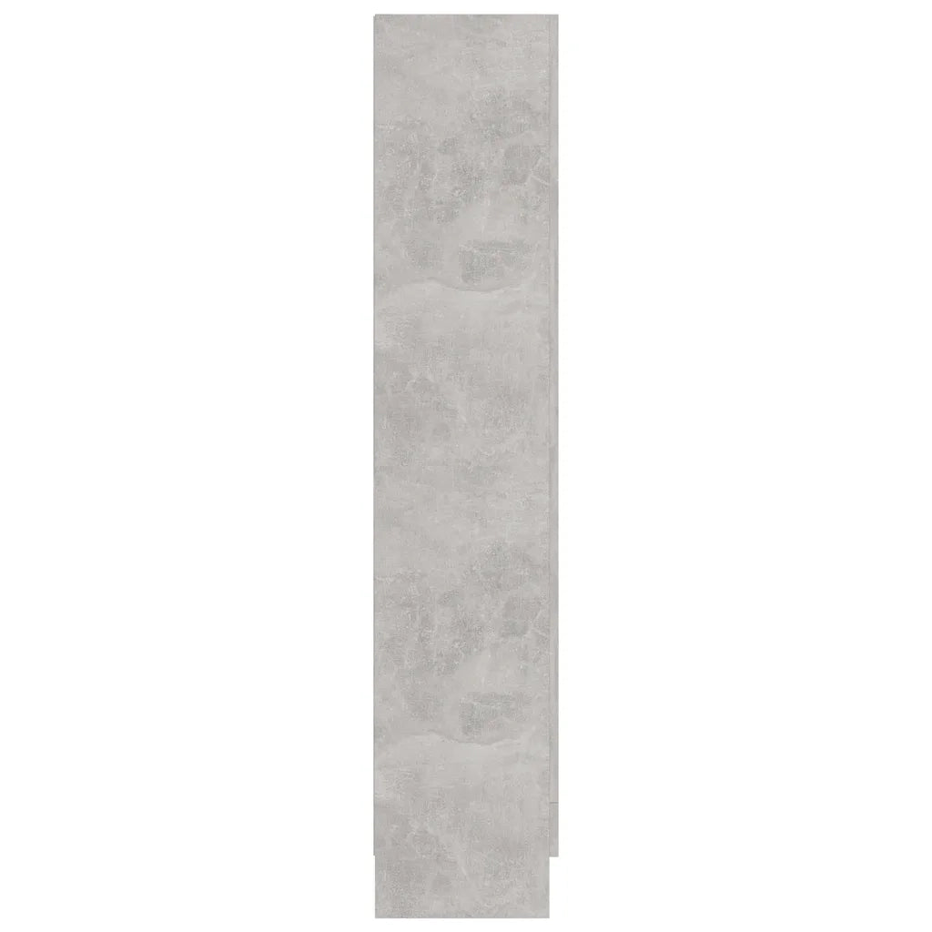 Armadietto Vetrina Grigio Cemento 82,5x30,5x150 cm Multistrato CFW1764228