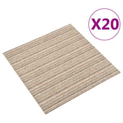 Tappeto 20 pz Beige Striato 50 x 50 cm 100% Polipropilene