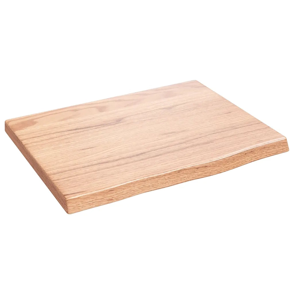 Ripiano Muro | Scaffale a Parete | Mensole Parete Marrone Chiaro 40x30x2 cm Massello Rovere Trattato