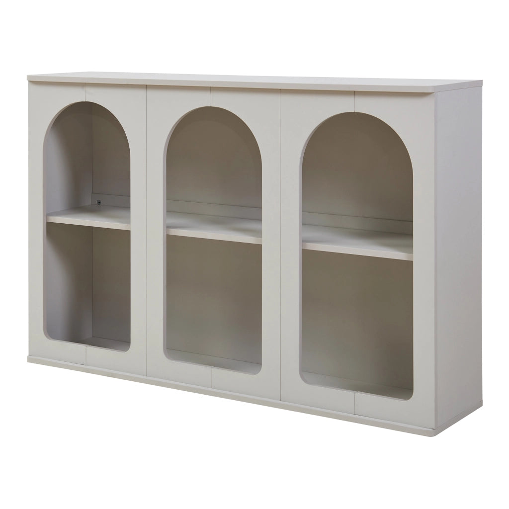 Credenza Trorhun Mobile Contenitore con Ripiano 120x30x80 cm - Grigio [en.casa]