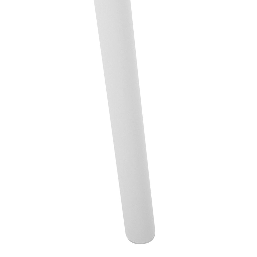 Set di 4 sedie da pranzo in plastica bianca per interni ed esterni da giardino con braccioli in stile minimalista