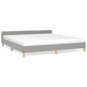 Letto matrimoniale | Letto per adulti | Giroletto senza Materasso Grigio Chiaro 160x200 cm Tessuto