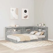 vidaXL Testata contenitore Grigio cemento 120 cm Legno multistrato
