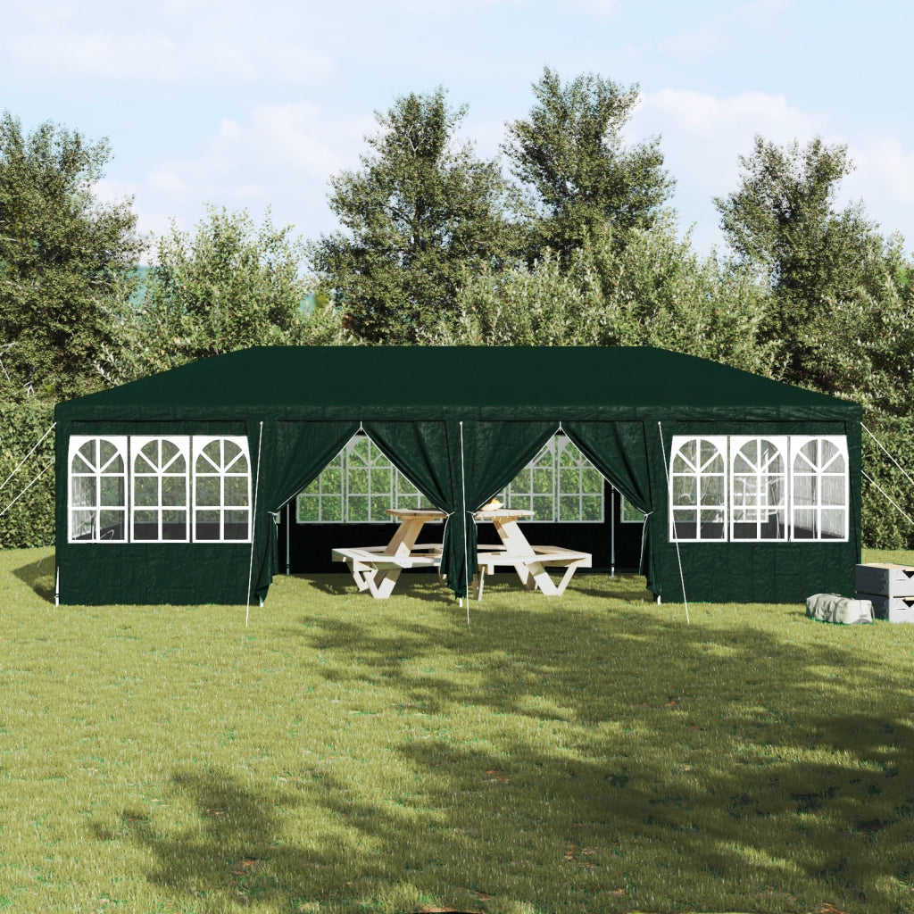 Tenda da Festa con 12 Pareti Verdi 8x4 m PE