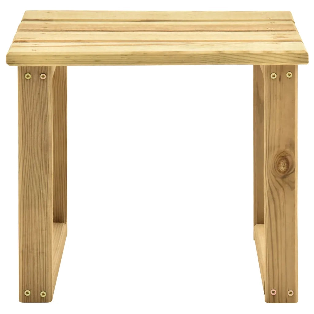 Lettino da Giardino con Tavolino Cuscino Legno Pino Impregnato cod mxl 7827