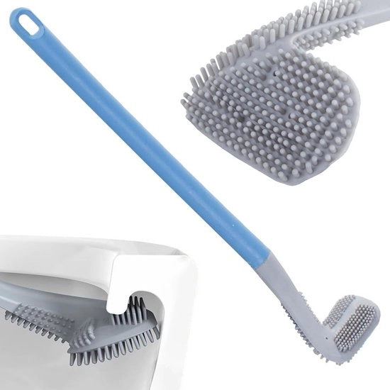 Spazzola per il water - Design ergonomico - 1 pezzo - Silicona + TPR - 40x7x4.5