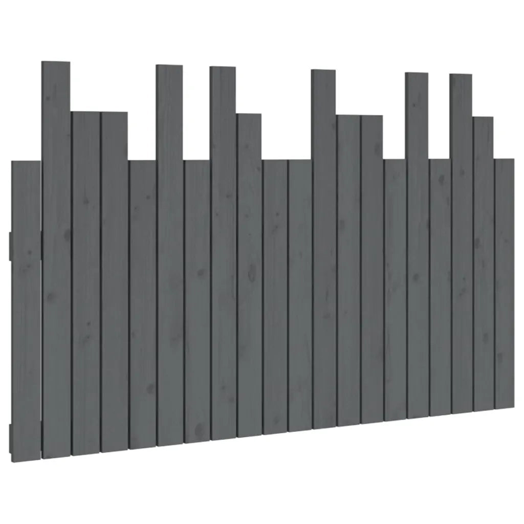 Testiera da Parete Grigia 127,5x3x80 cm Legno Massello di Pinocod mxl 81591