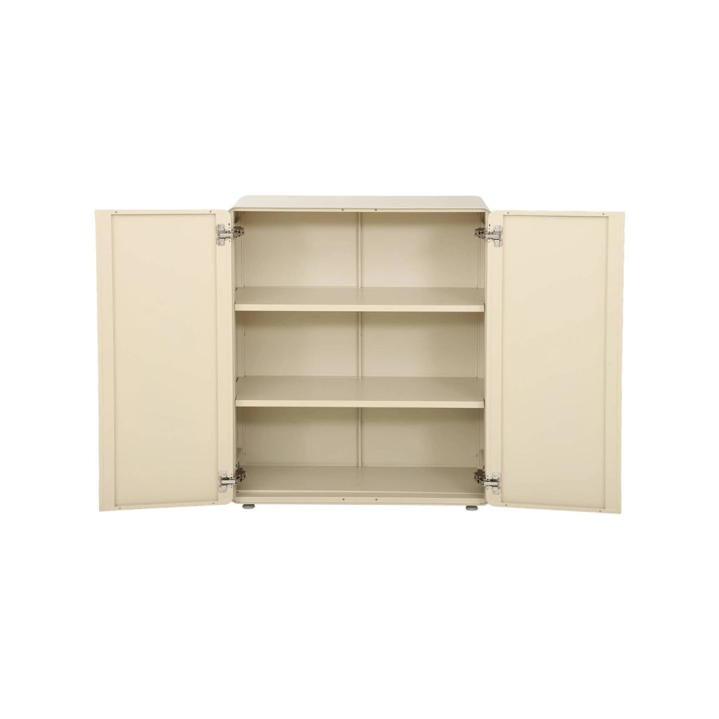 Credenza armadio metallo 2 ante, beige