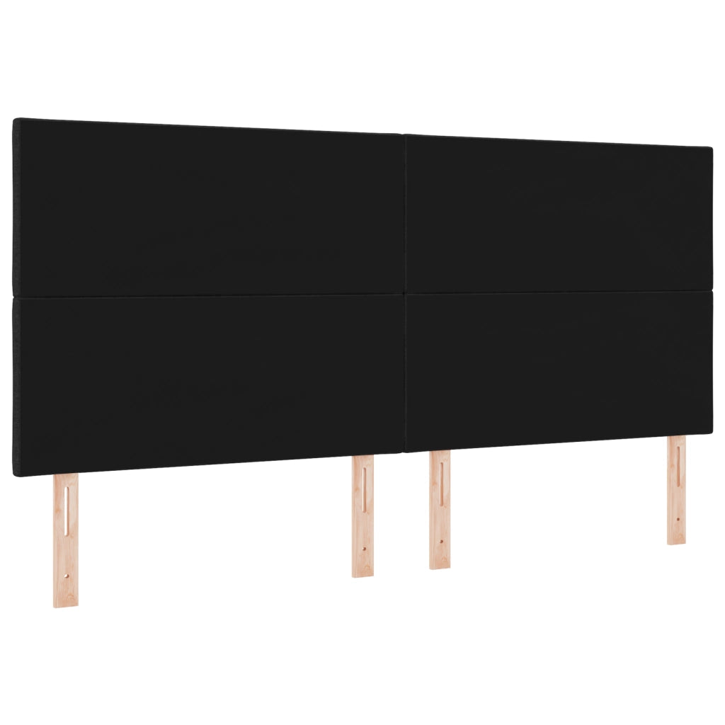 Testiera LED  Design a Blocchi di Diamante Nera 200 cm Tessuto