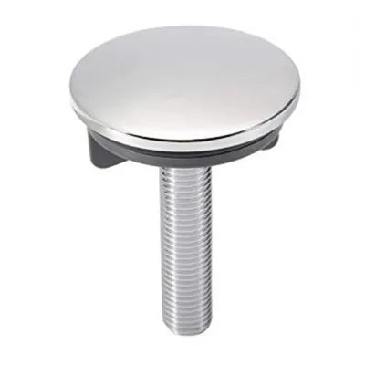 Coppia tappi copriforo 47 mm in acciaio cromato per lavabo e bidet