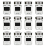 Barattoli in Vetro con Adesivo 12 pz 300 ml