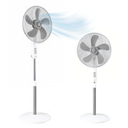 Bimar INB-VP433R Ventilatore a Piantana 40 cm con Base Tonda e 55W, 5 Pale ad Alta Efficienza, 3 Velocità, Oscillazione 90°, Altezza Regolabile 139cm