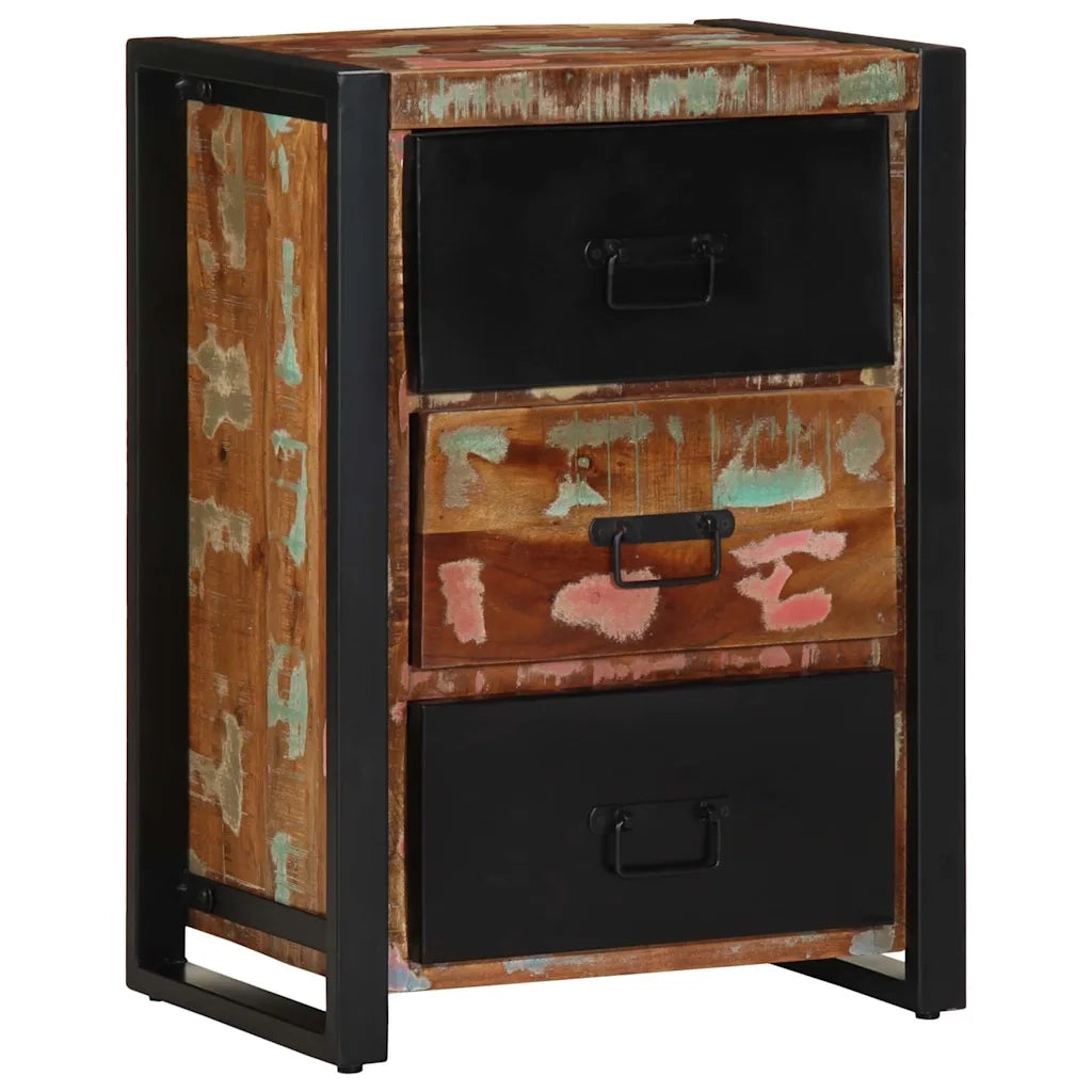 Mobiletto con cassetti multicolore 50x35x70 cm in legno massello di recupero 4013584