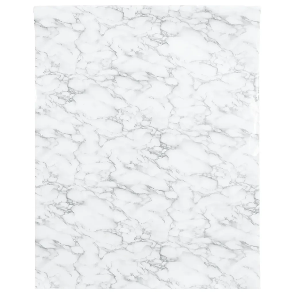 Adesivi per Mobili Autoadesivi Bianco Marmoreo 90x500 cm in PVC CFW8996457
