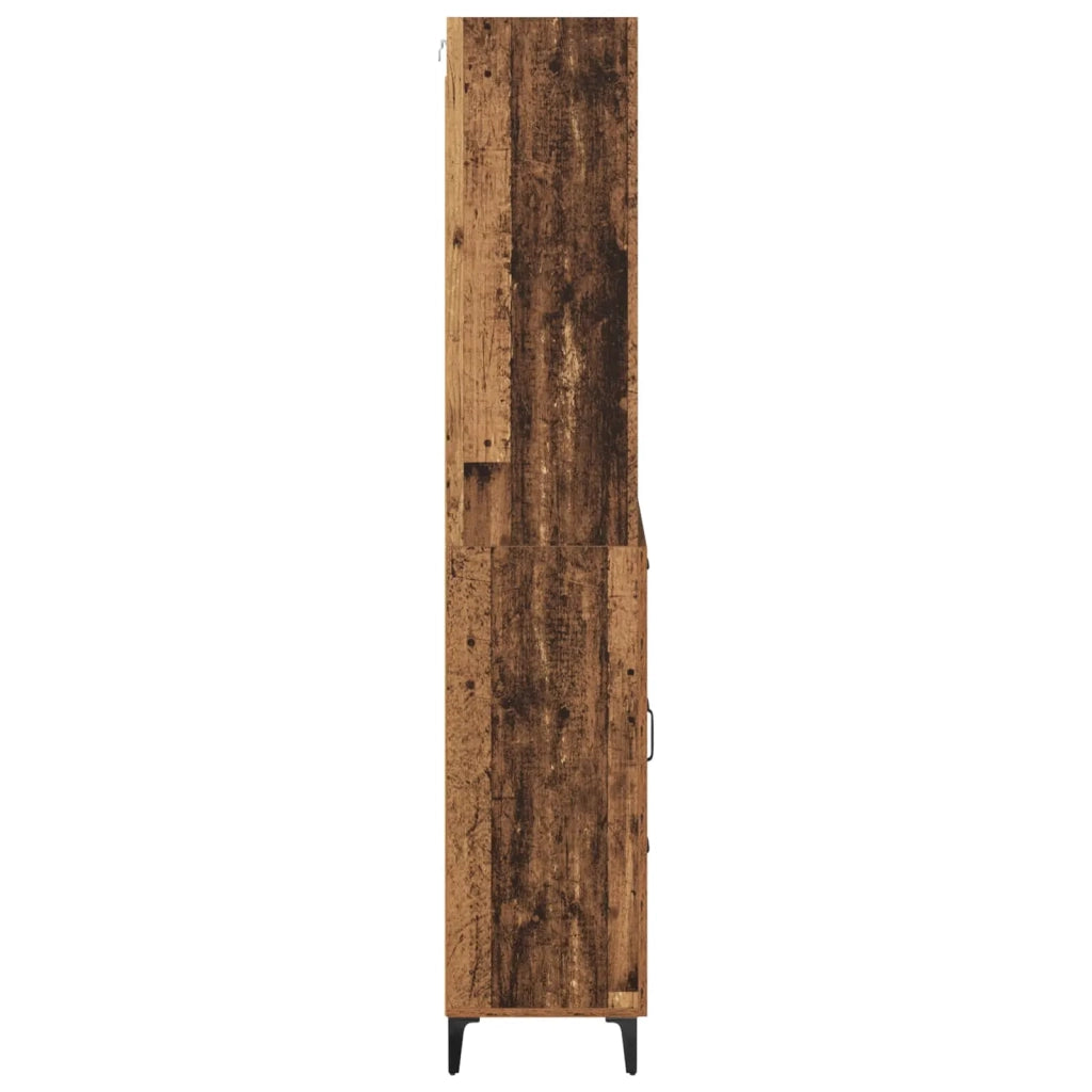 Credenza | Madia | Buffet da pranzo | Armadio da pranzo Legno vecchio 69,5 x 34 x 180 cm Legno multistrato