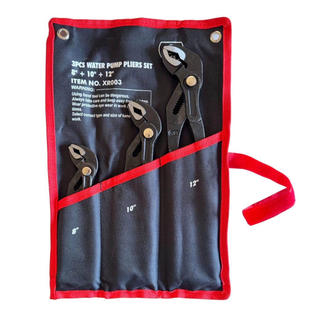 PINZE POLIGRIP SET 3 PZ PINZA A PAPPAGALLO CON PULSANTE REGOLABILE 8″-10″-12″