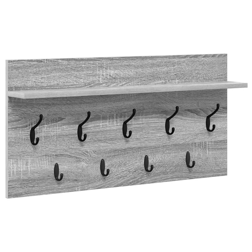vidaXL Appendiabiti a muro Grigio sonoma 80 x 40 x 12 cm