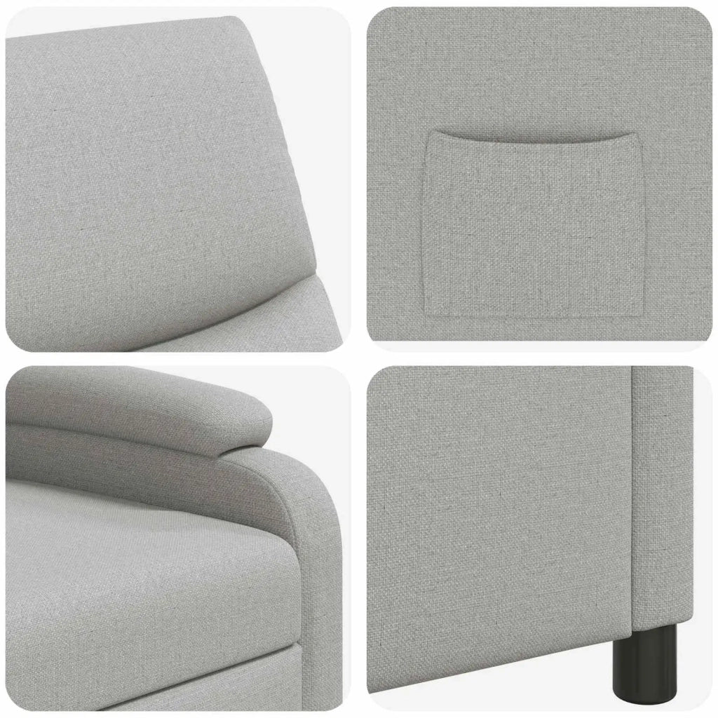 Divano Sedia-Poltrona reclinabile Grigio Nuvola Tessuto 990718