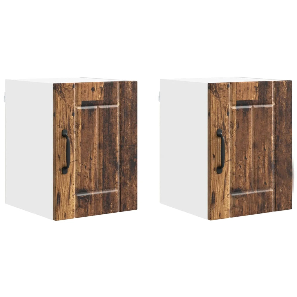 Pensile da cucina | Armadietto a muro LUCCA 2 pz Legno antico 30 x 31 x 40 cm