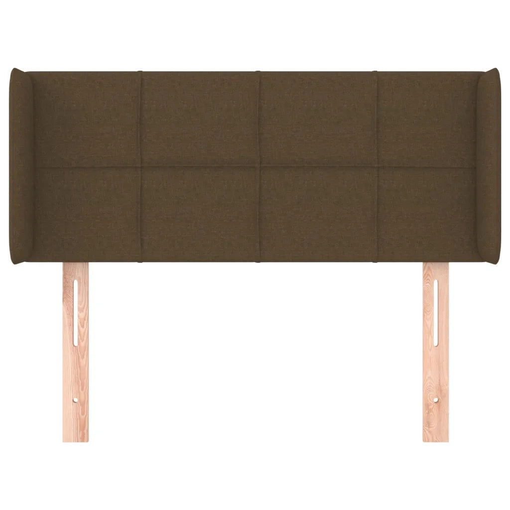 Testiera | Testata ad Orecchio Marrone Scuro 103x16x78/88 cm in Tessuto