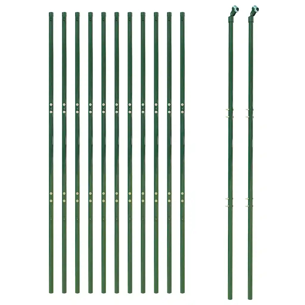Recinzione da Giardino | Recinzione Metallica Verde 2x25 m in Acciaio Zincato