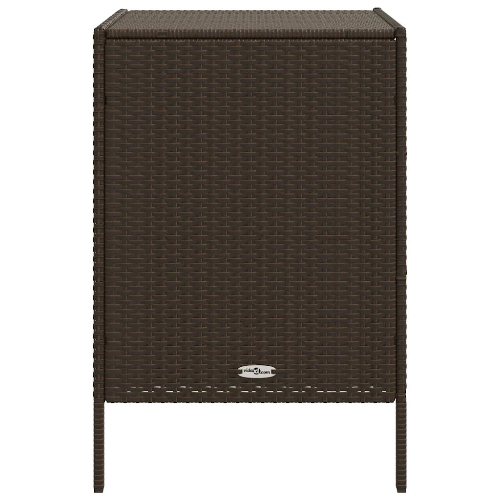 Armadietto Portaoggetti Giardino Marrone 55x59x80cm Polyrattan 365552