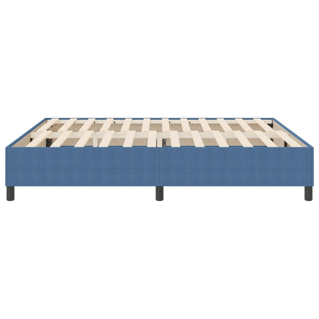 Letto Box Spring Blu Super King Tessuto Corduroy