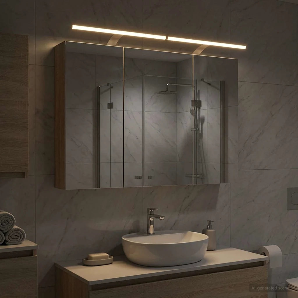 Mobiletto per specchio da bagno con lo scaffale Rovere Sonoma 889129