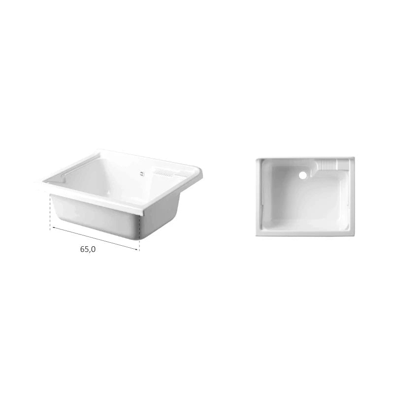 Lavatoio 75x60 tutta vasca a due ante con cesto - serie Classica