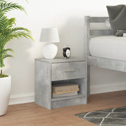 Comodino con Cassetto Grigio Cemento 39x28x41 cm 858755
