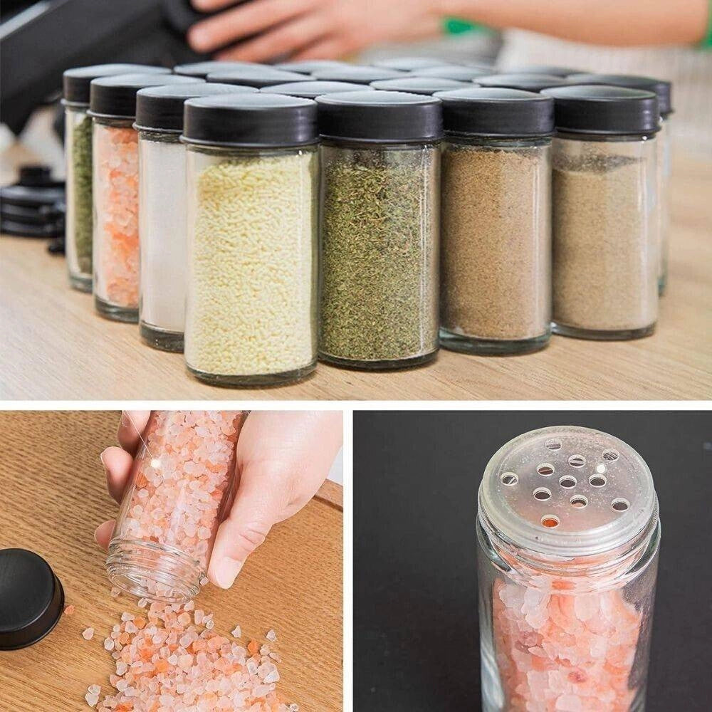 Trade Shop - Portaspezie Girevole A 360° Con 18 Barattoli Spezie Da Cucina Con Supporto Ruota -