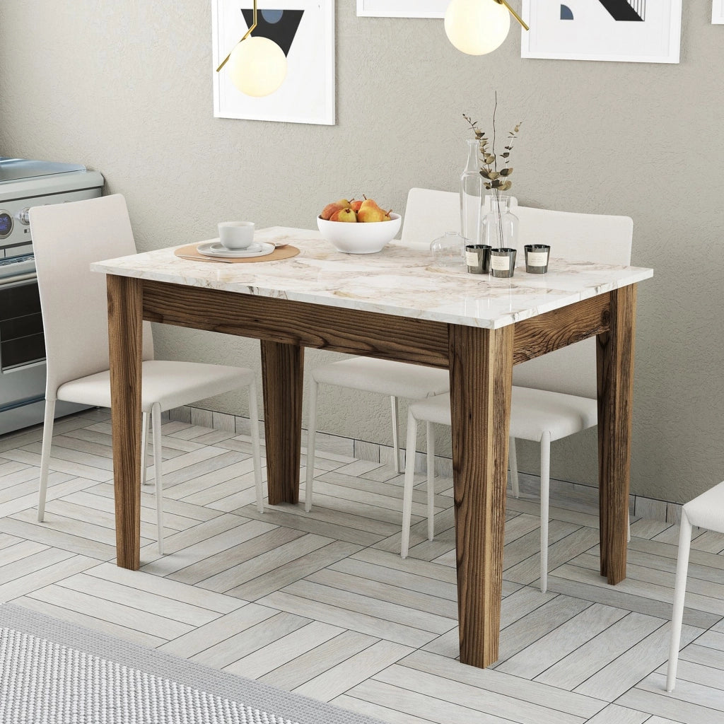Madone, Tavolo Fisso 6 Posti, 110x72x75h cm Marrone Noce