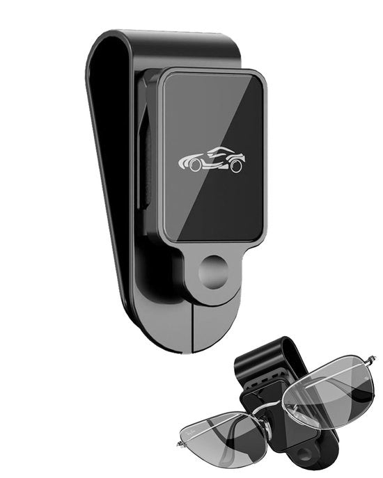Supporto per occhiali per ombrello - Ombrello per occhiali auto - Design clip - Materiale di alta qualità plastica - Incluso cassetto per carte - Compacto 77 x 30 x 36 mm