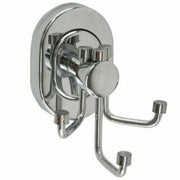 Trade Shop - Supporto Appendino Triplo 3 Ganci Asciugamano Accappatoio Acciaio Parete Bagno -