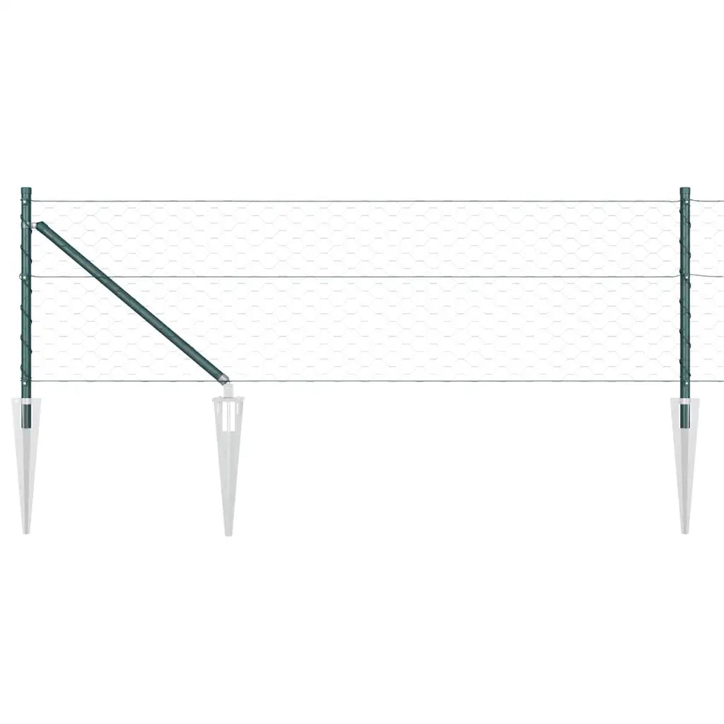 Palo della recinzione Verde 50 x 0,8 m (maglia da 50 mm)