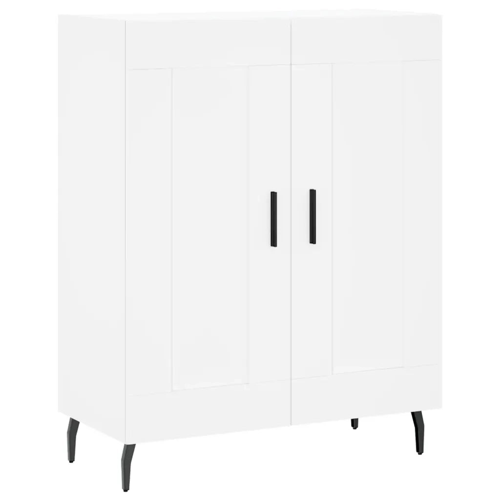 Credenza-Buffet-Armadio da cucina Bianca 69,5x34x180 cm in Legno Multistrato 628769
