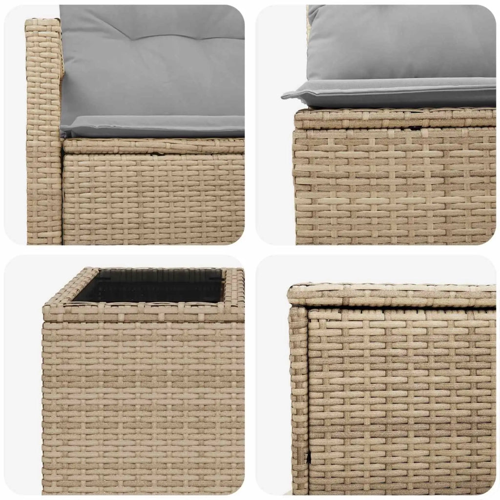 Set di divani 8 pz Beige e Grigio Chiaro 3448177