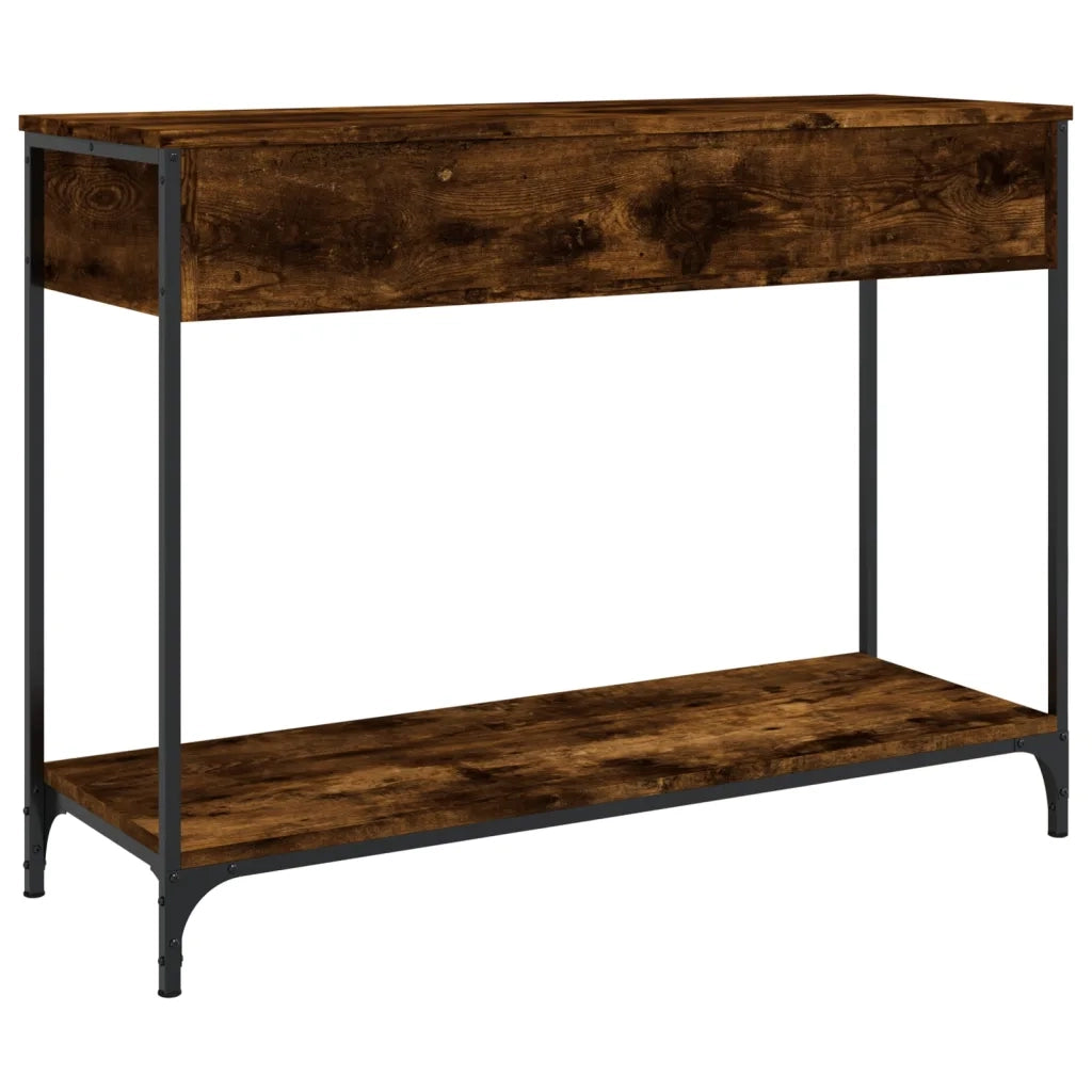 Tavolino Consolle Rovere Fumo 100x34,5x75cm Legno Multistrato 834172