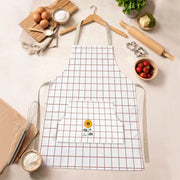 Palitoba, Grembiule Cucina Lavabile in Lavatrice si 30°, Bianco